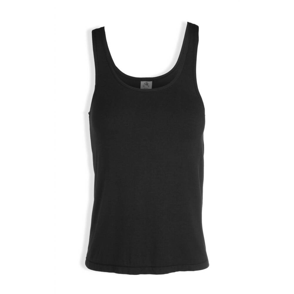 NEW PLAYGROUND women's scoop neck love tank top in black